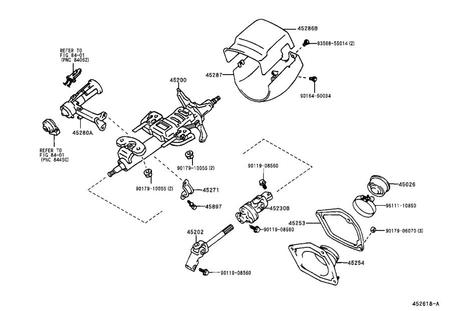 2003 Lexus Post assembly, steering. Brakes, suspension, shaft, column